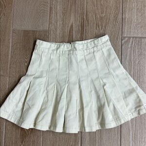John Galt Pleated Cream Skirt